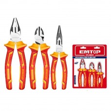 SET DE PINZAS Y ALICATES 3 PZAS. EMTOP EPLS0331 SET DE PINZAS Y ALICATES 3 PZAS. EMTOP EPLS0331